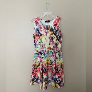 LBISSA abstract colorful mini dress. Size Small